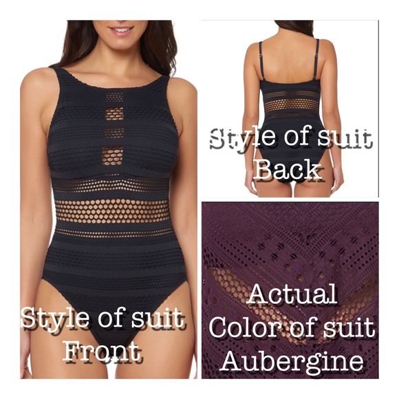 Bleu Rod Beattie Other - NWT $125 BLEU ROD BEATTIE  HIGH NECK AUBERGINE